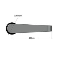 50-010-8 MODULAR SOLUTIONS PART<br>1/4 TURN L-HANDLE W/ EGRESS SAFETY HANDLE